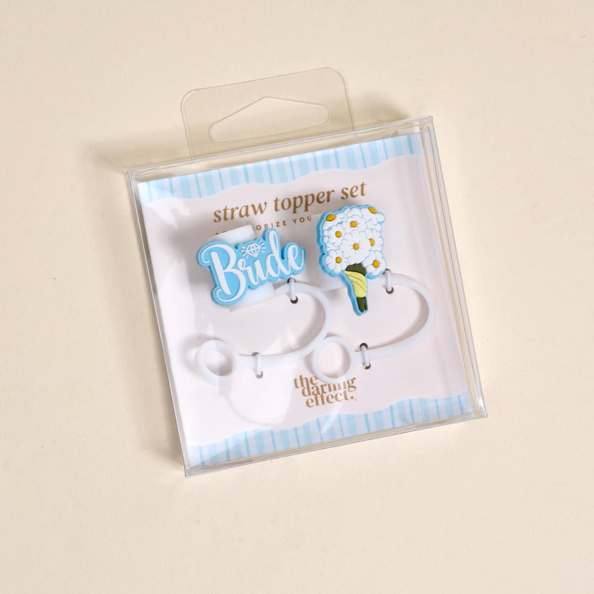 Straw Topper Set–Blooming Bride