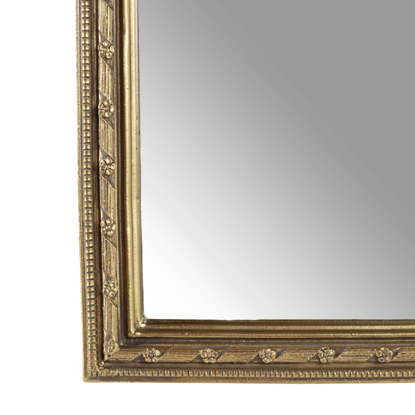 Wall Mirror - Gold Glass Gilded Bow Arch Framed, 10 in.