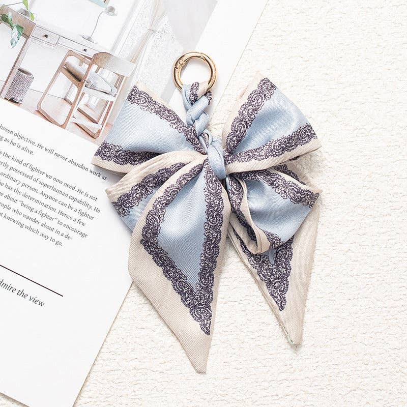 Vintage Print Satin Bow Bag Charms DP25D677