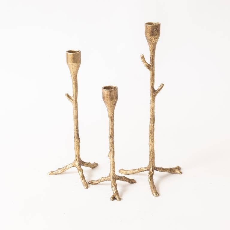 Gold Branch Taper Holders