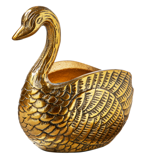 Duck Decorative Bowl Antique Brass Aluminum Spring