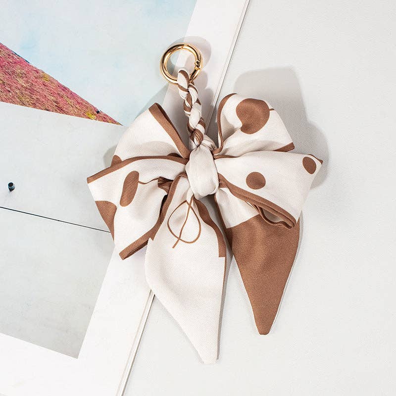Vintage Print Satin Bow Bag Charms DP25D677